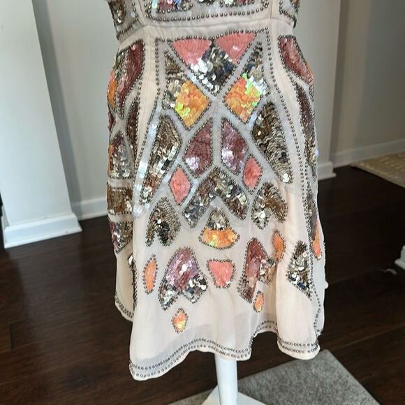 ASOS Sequined Crosscross Mini Dress 6 - Picture 3 of 9